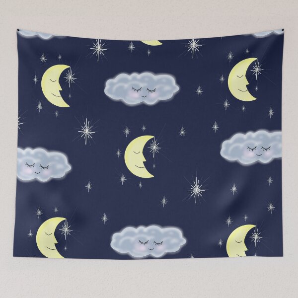 Item preview, Sleepy sky moon and clouds print designed and sold by noorgss92.