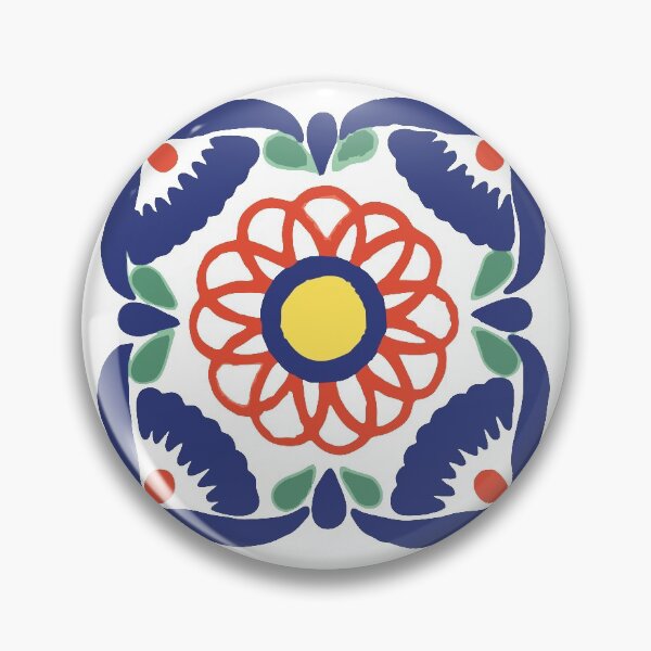 Artikelvorschau, Talavera Blaue Blütenblätter entworfen und verkauft von Jennifer Geiger Art.