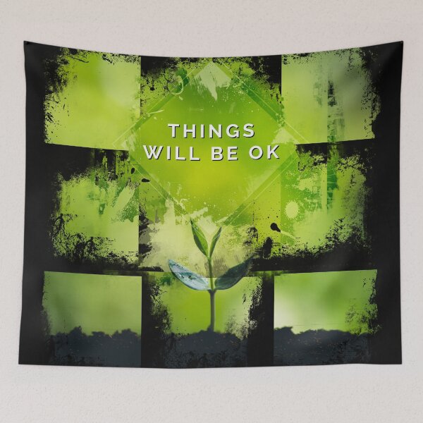 Item preview, Things will be ok-black background designed and sold by Rockergandalf.