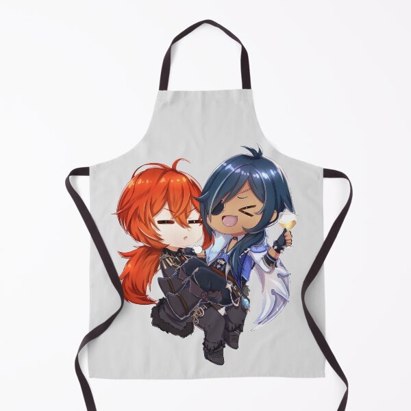 Item preview, Diluc and Kaeya Chibi Genshin Impact designed and sold by Beastlykitty.