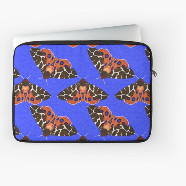 Tiger Moth in Blue Laptop Sleeve