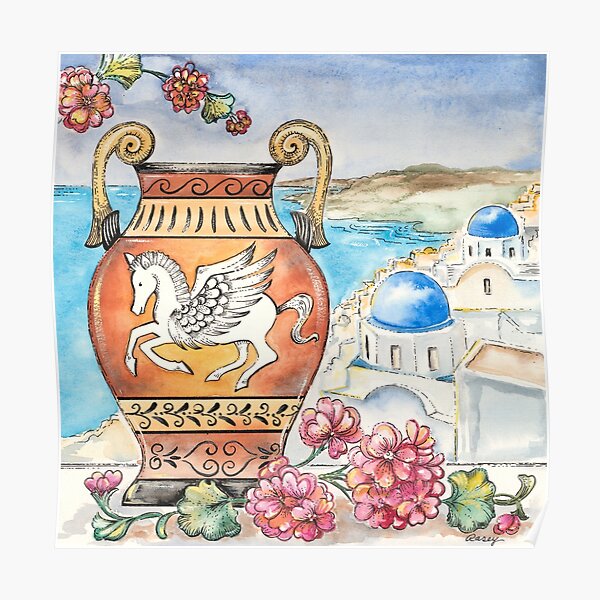 Pegasus In Greece Poster