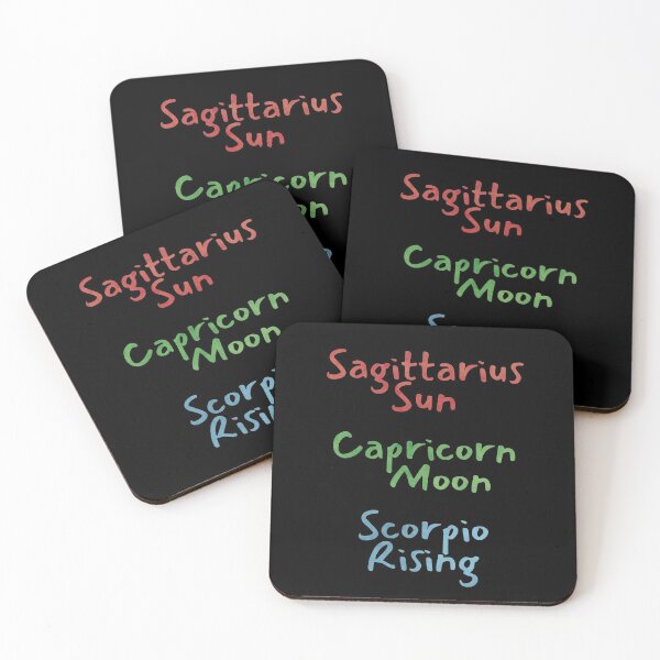 Item preview, Sagittarius Sun Capricorn Moon Scorpio Rising Text designed and sold by leomooncreates.
