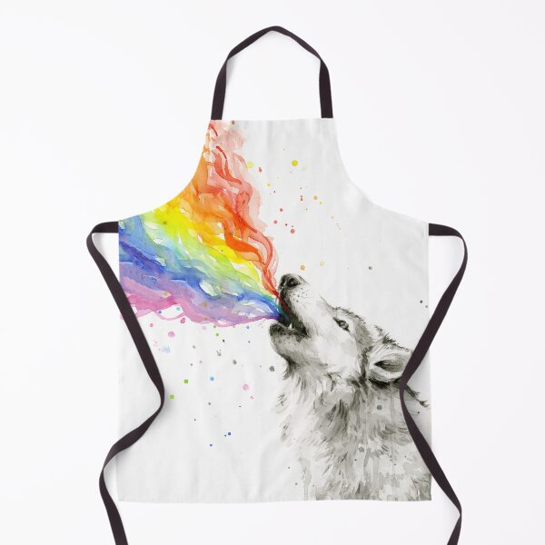 Item preview, Wolf Howling Rainbow  designed and sold by Olga Shvartsur.