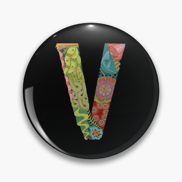 Item preview, V Zentangle Monogram designed and sold by Robin Liefeld.