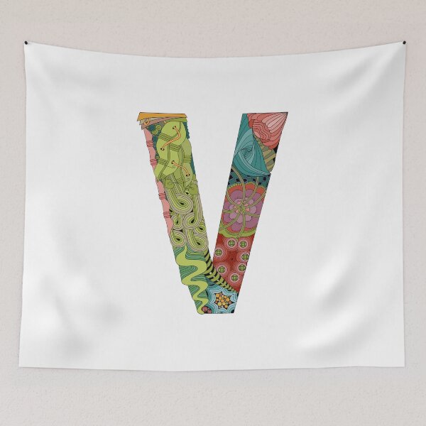 Item preview, V Zentangle Monogram designed and sold by Robin Liefeld.