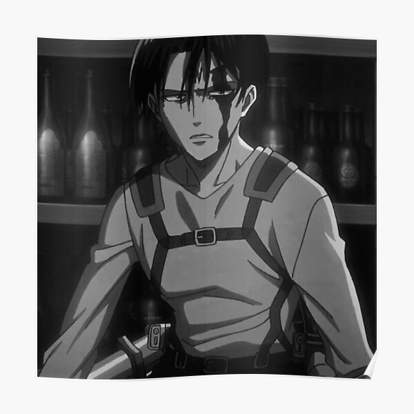 Levi Ackerman Black Wall Art Redbubble