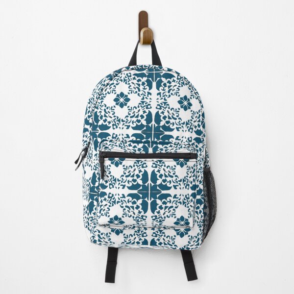 Item preview, Inspired Azorean tile in dark blue designed and sold by nelmski.