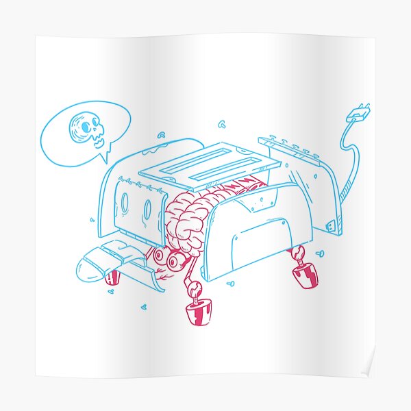 "Exploded Toaster" Poster for Sale by Simeontoast Redbubble