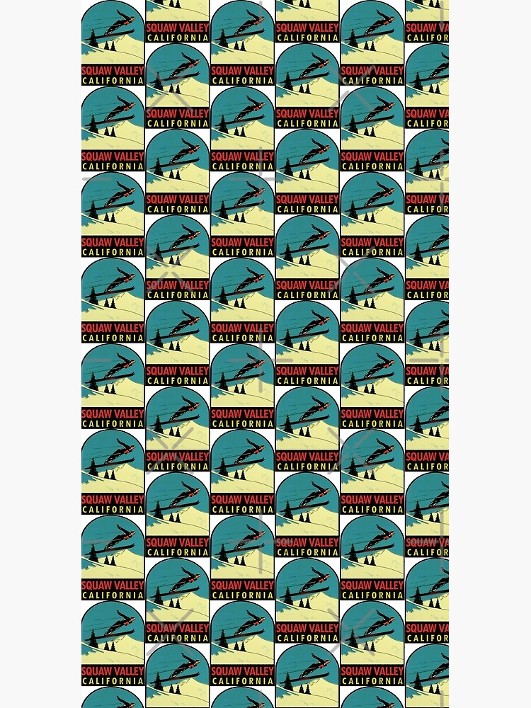 Squaw Valley Skiing California Vintage Travel Decal by hilda74