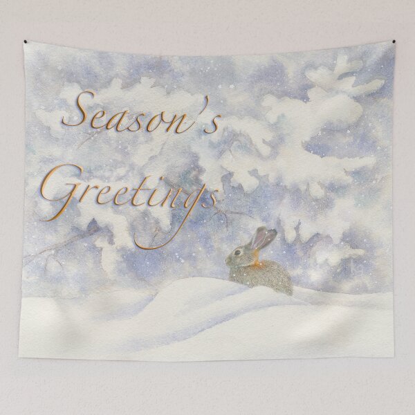 Item preview, Holiday Bunny Caught in an Early Snowfall designed and sold by Karen Granoski.