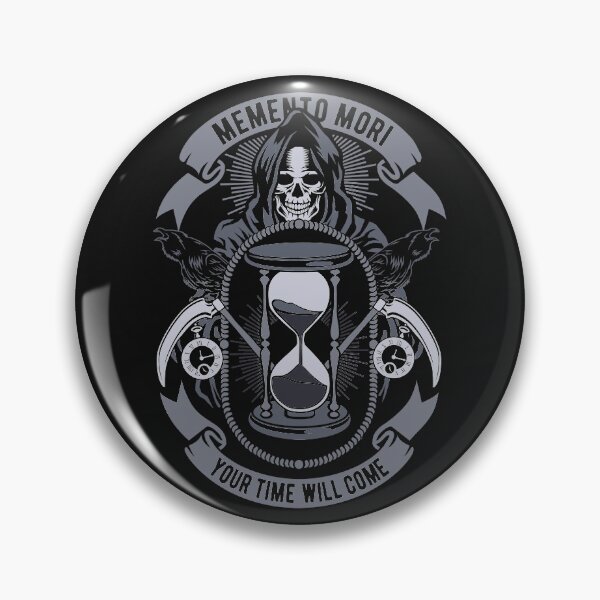 Item preview, Memento Mori Biker Patch designed and sold by Anaksarxos.