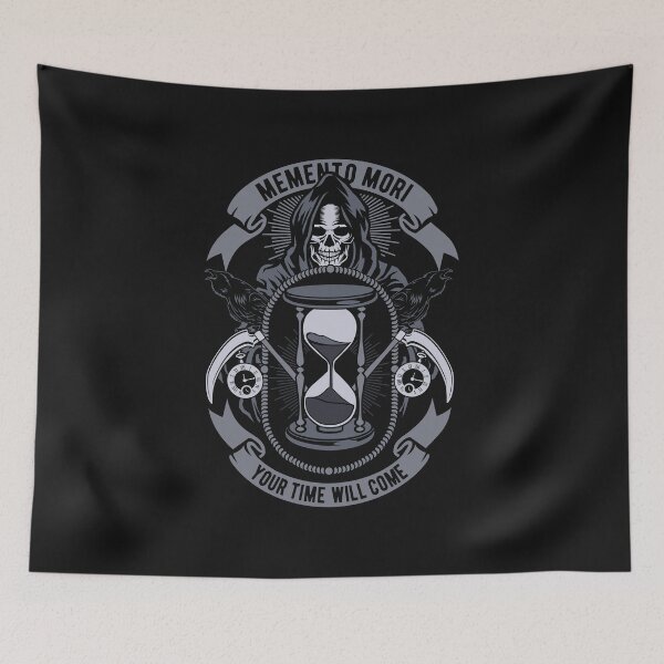 Item preview, Memento Mori Biker Patch designed and sold by Anaksarxos.