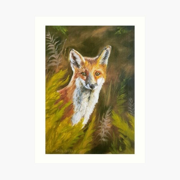 Vixen - fox painting Art Print