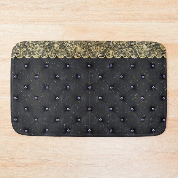 Item preview, Tufted Texture Black Gemstones Gold Lace designed and sold by Jolly-Yosei.