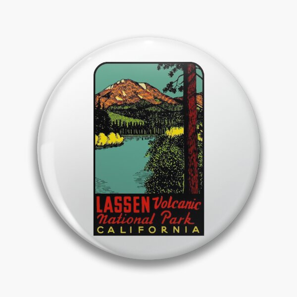 Item preview, Mount Lassen Volcanic National Park Vintage Travel Decal designed and sold by hilda74.