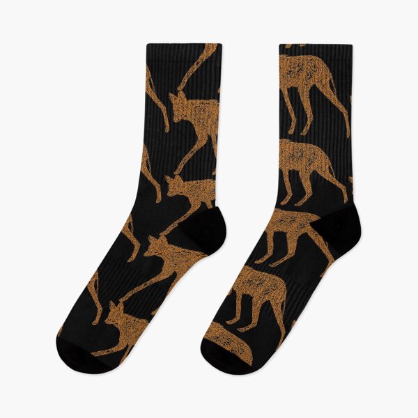 Item preview, Guara wolf, Brazil, line art golden designed and sold by melissemoreira.