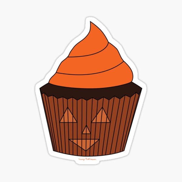 Artikelvorschau, Glücklicher Jack-O-Lantern Cupcake 2 entworfen und verkauft von Caseymakesart.