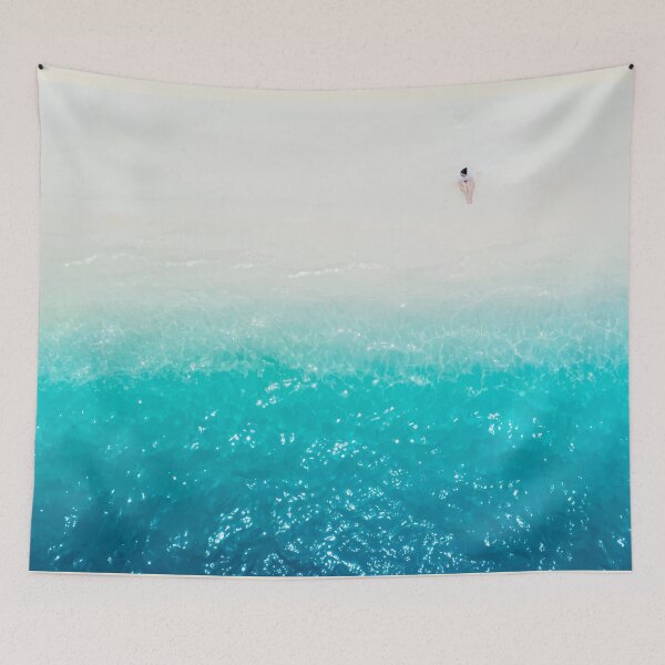 Item preview, Woman Seated on White Sand in Oceanfront designed and sold by ProjecTees.