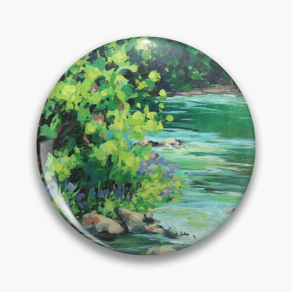 Item preview, On the River 2 Colorful River Painting designed and sold by Karen Ilari.