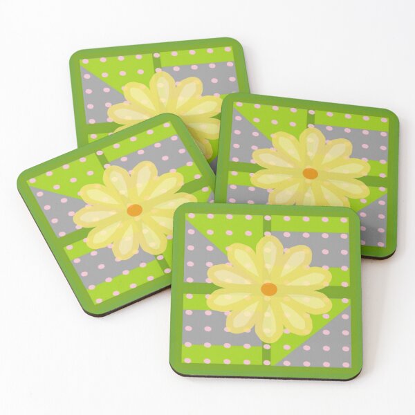 Item preview, Floral Abstract Gray and Green Pattern with Dots  designed and sold by Sendreka.