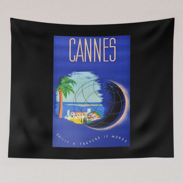 Item preview, Cannes retro poster designed and sold by CorasPosters.
