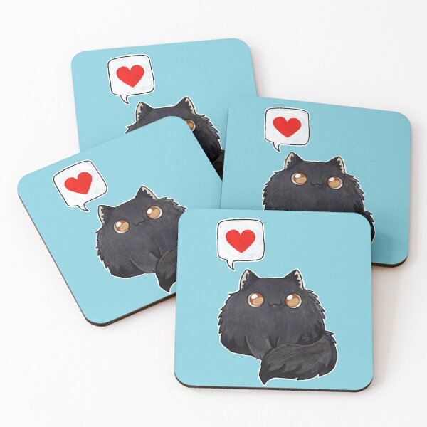 Item preview, Poofy black cloud kitty designed and sold by ArtOfBianca.