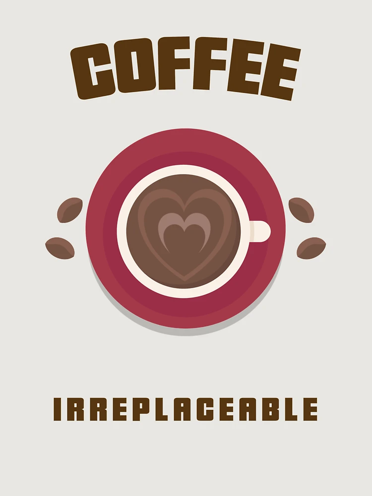 Thumbnail 6 of 6, Premium Oversized Hoodie, Coffee Irreplaceable designed and sold by VibeCraft Design.