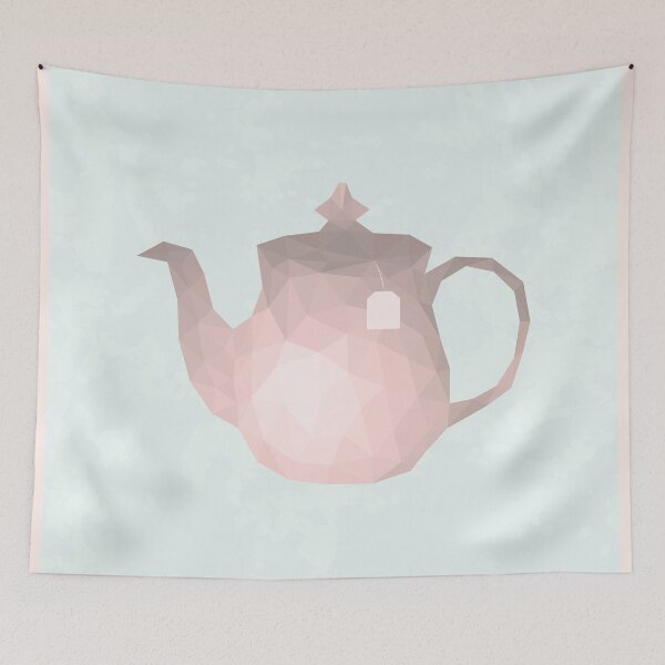 Item preview, Teapot tea time (pink) designed and sold by frangipaniarts.