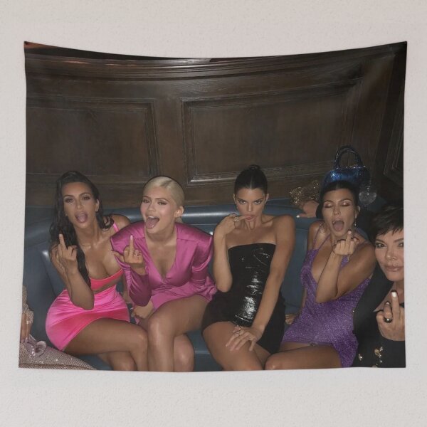 Item preview, Kardashian family middle finger tapestries tapestry designed and sold by Mattingame.