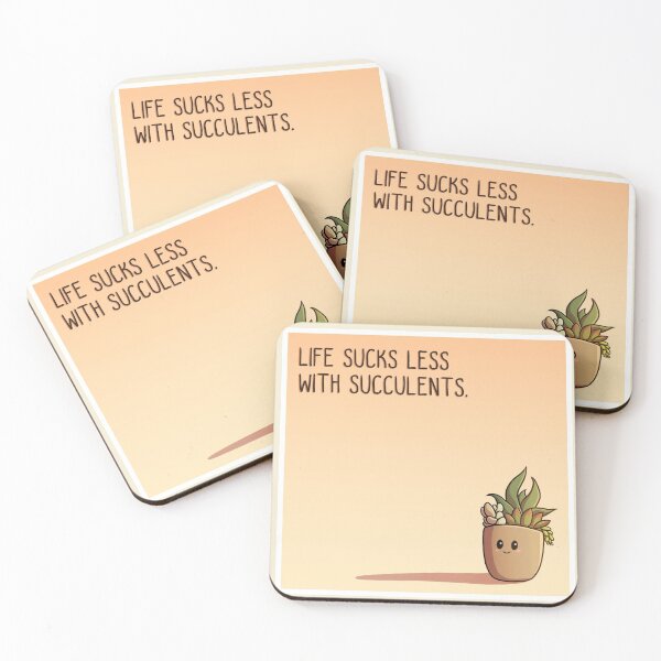 Item preview, Life Sucks Less With Succulents... Cute Succulent designed and sold by danieldoes1art.