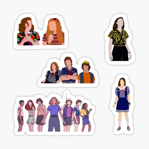 Artikel-Vorschau von Stranger Things  Mini Sticker / Magnet Pack Set 1, designt und verkauft von jaelynandrade.