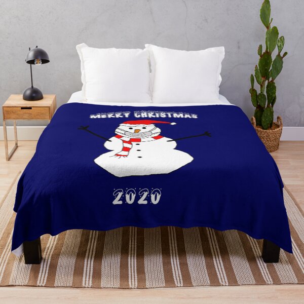 Item preview, Merry Quarantine Christmas 2020 Snowman blue designed and sold by oxoxoxo.