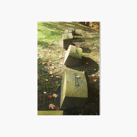 Family Plot, Tombstone Photography, Fall Cemetery by Courtney Hatcher Art Board Print