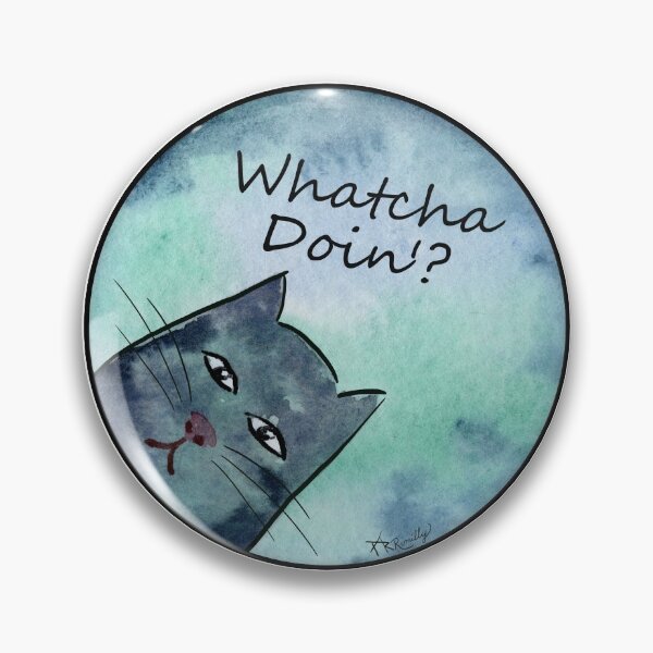 Item preview, Whatcha Doin' Watercolor Cat designed and sold by Deromilly.