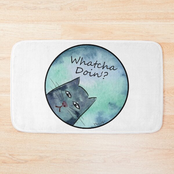 Item preview, Whatcha Doin' Watercolor Cat designed and sold by Deromilly.