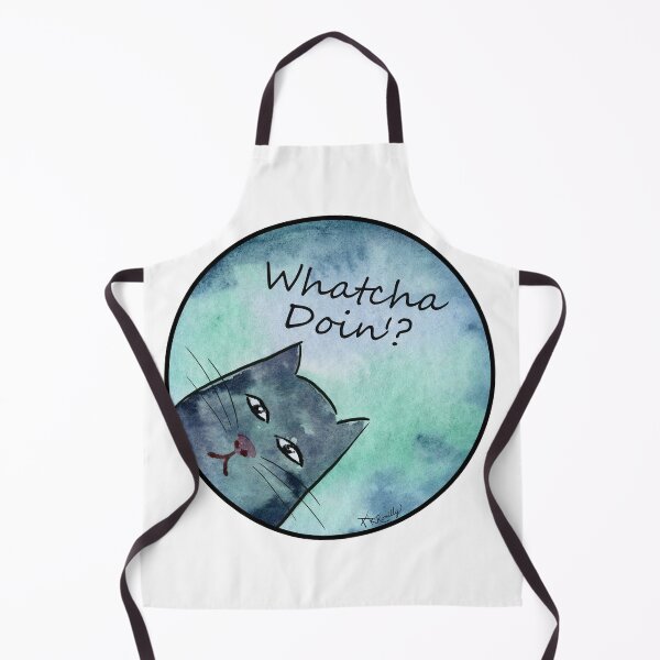 Item preview, Whatcha Doin' Watercolor Cat designed and sold by Deromilly.