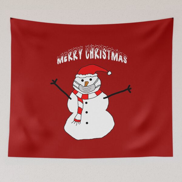 Item preview, Merry Quarantine Christmas Snowman red designed and sold by oxoxoxo.