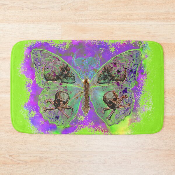 Item preview, Trippy Psychedelic Skull Butterfly  designed and sold by TheBearandBunny.