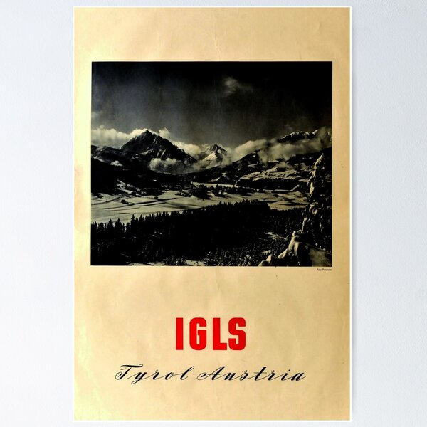 Item preview, Igls retro poster designed and sold by CorasPosters.