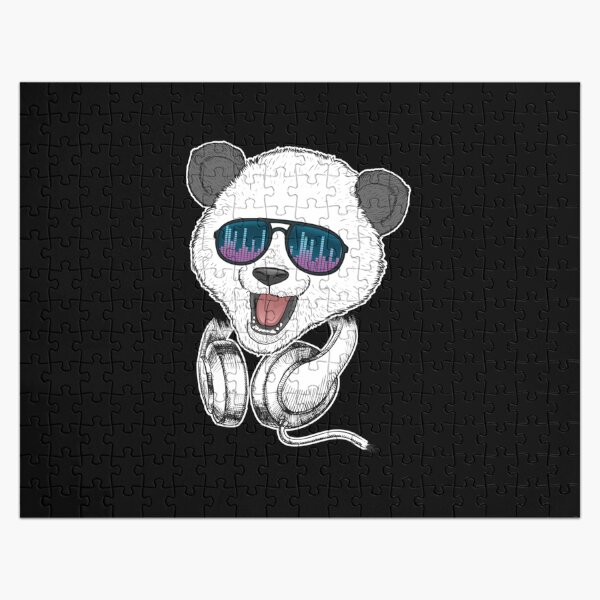 Artikel-Vorschau von Pandabr mit Equalizer Brille Pandas Musik Party Geschenk Langarm, designt und verkauft von trendingshop97.