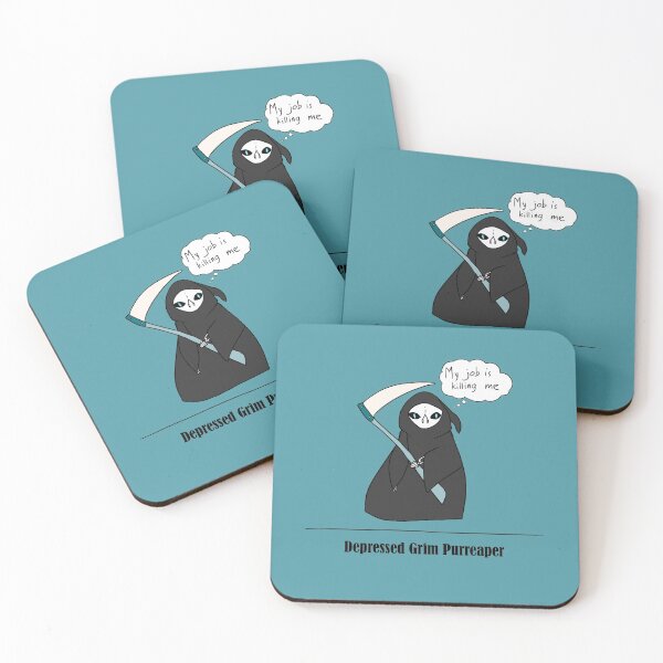 Item preview, Depressed Grim Purreaper designed and sold by BeeHappyShop.