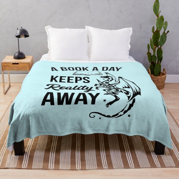 Item preview, A Book A Day Keeps Reality Away - Dragon on Right designed and sold by karalockharte.