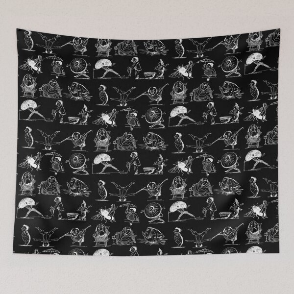 Item preview, Edward Lear Characters (white) designed and sold by Hollie Black.