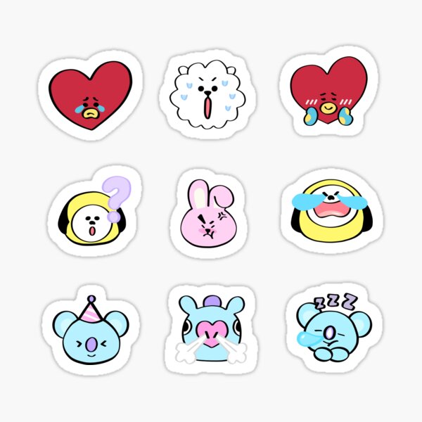 bt21 sticker by wanderingaster redbubble