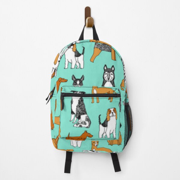 Item preview, Dog pattern on teal pattern designed and sold by hillarymoore06.