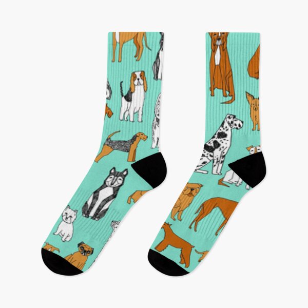 Item preview, Dog pattern on teal pattern designed and sold by hillarymoore06.