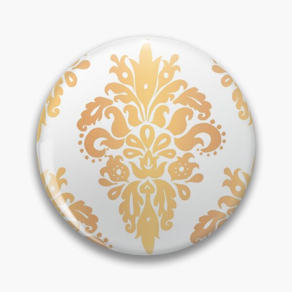 Item preview, Gold and White Classic Damask Pattern designed and sold by Julie Erin Designs.