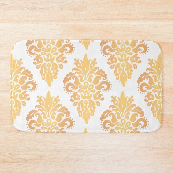 Item preview, Gold and White Classic Damask Pattern designed and sold by Julie Erin Designs.