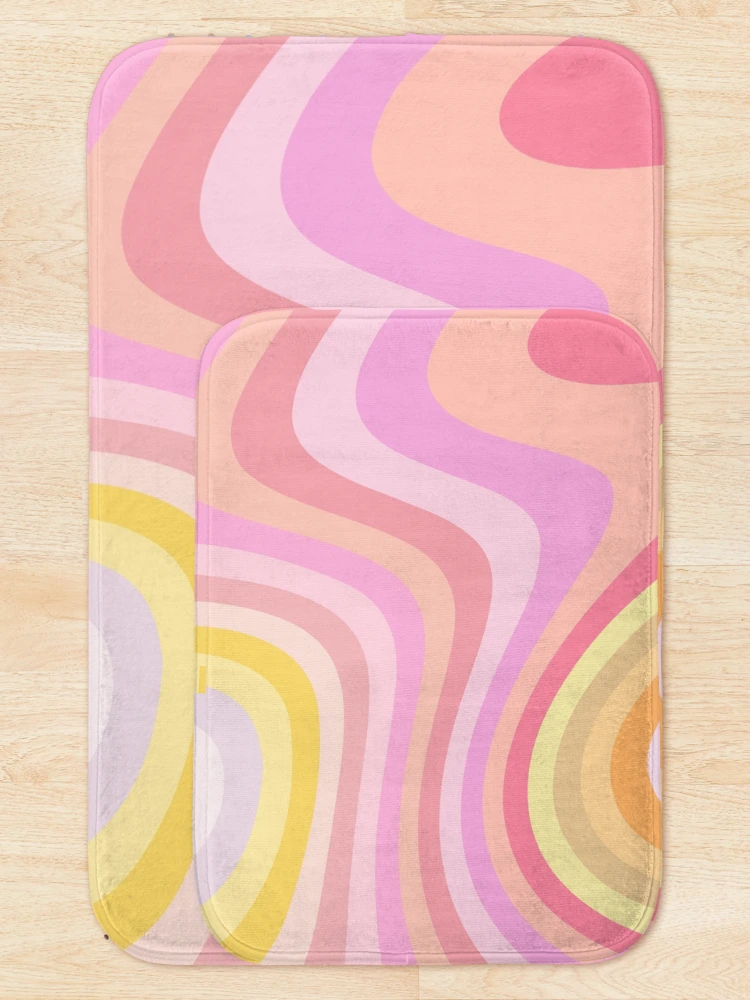 Thumbnail 5 of 6, Bath Mat, Pink and Funky Abstract Vector Pattern designed and sold by patternsoup.